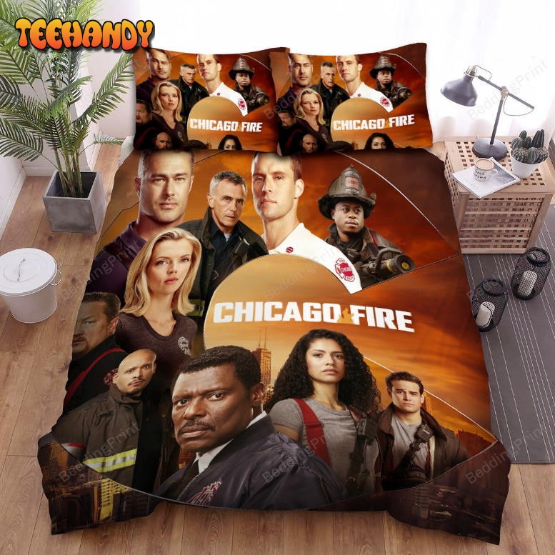 Chicago Fire Main Cast Poster Duvet Cover Bedding Sets