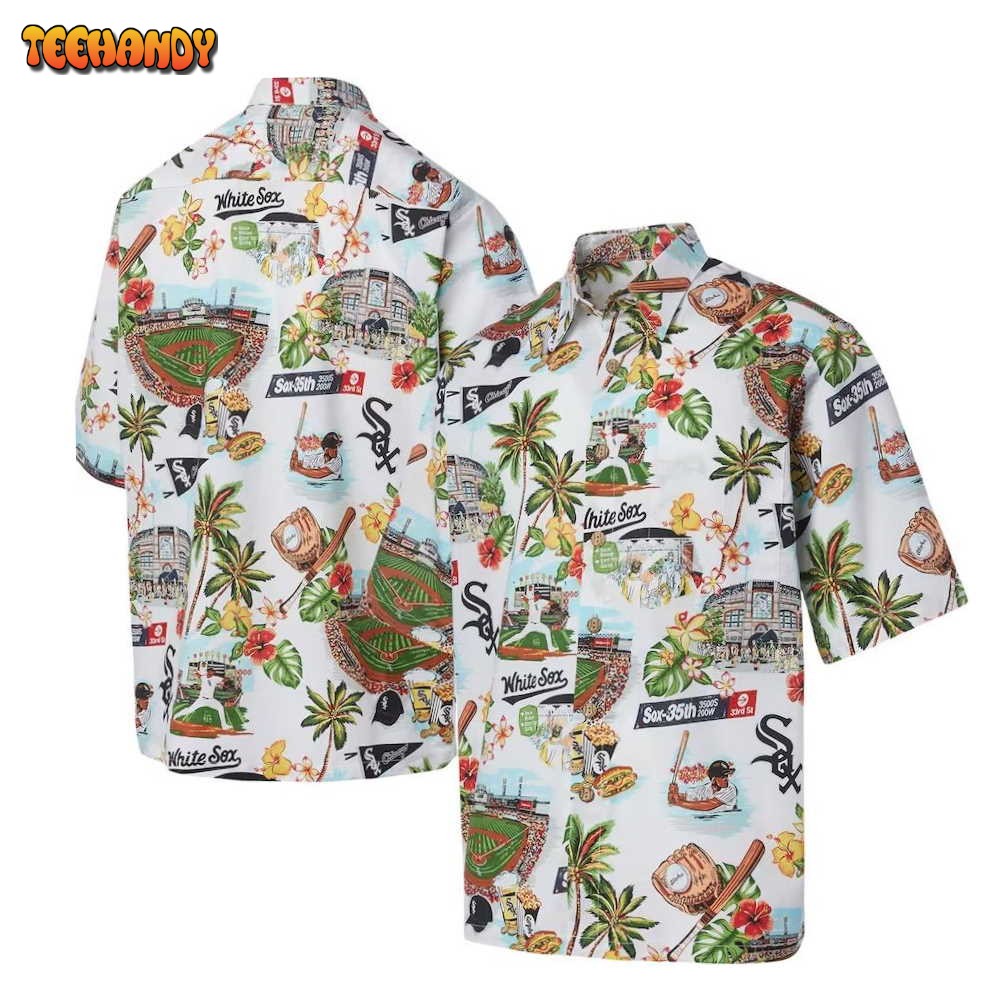 Chicago White Sox White Scenic Hawaiian Shirt