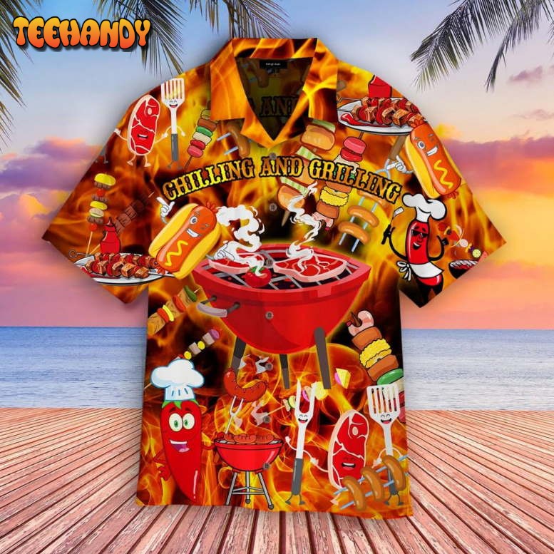 Chilling And Grilling Bbq Hawaiian Shirt