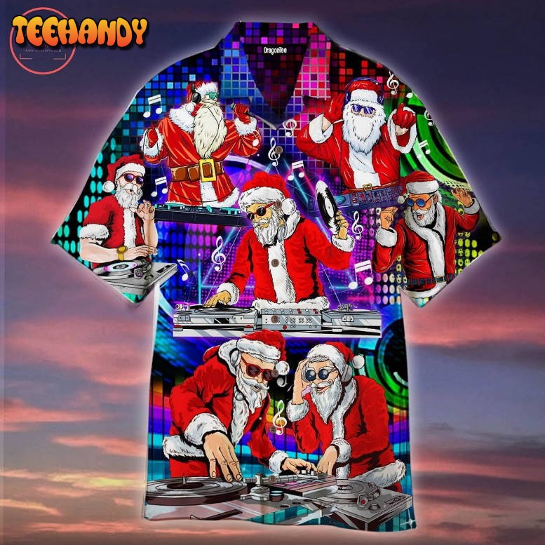 Christmas Santa Dj Disc Jockey Hawaiian Shirt