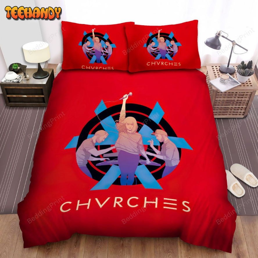 Chvrches Red Background Duvet Cover Bedding Sets