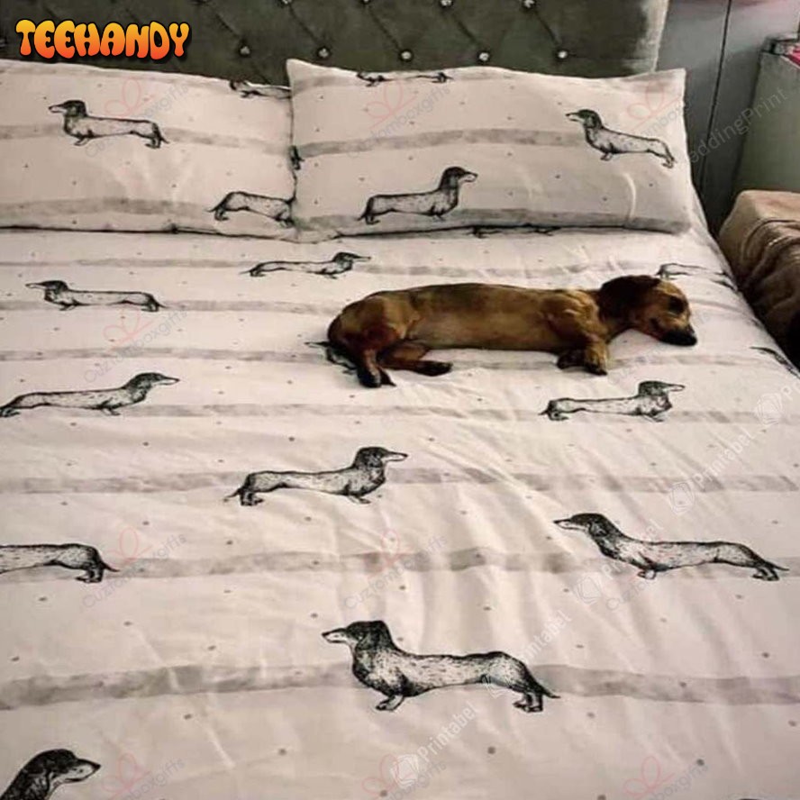 Classic Dachshund Pattern Duvet Cover Bedding Sets