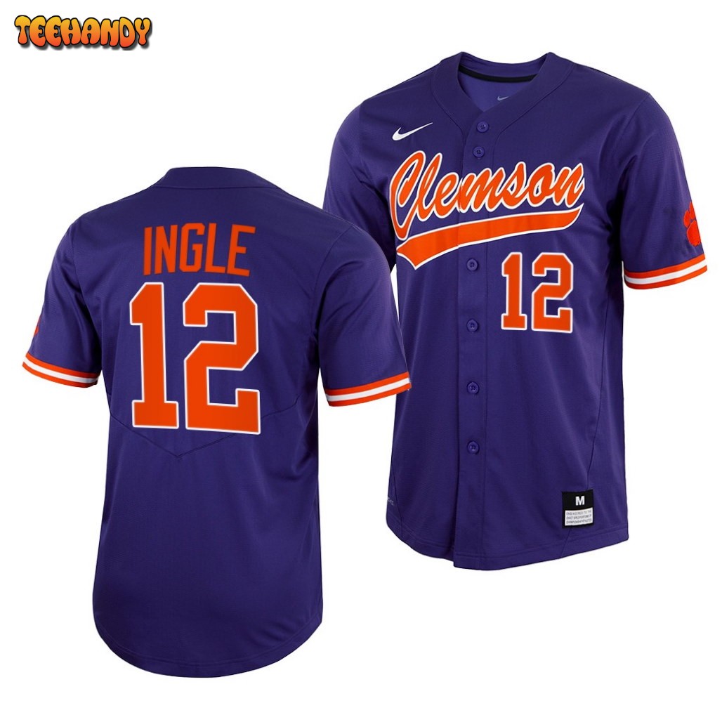 Clemson Tigers Cooper Ingle College Baseball Jersey Purple