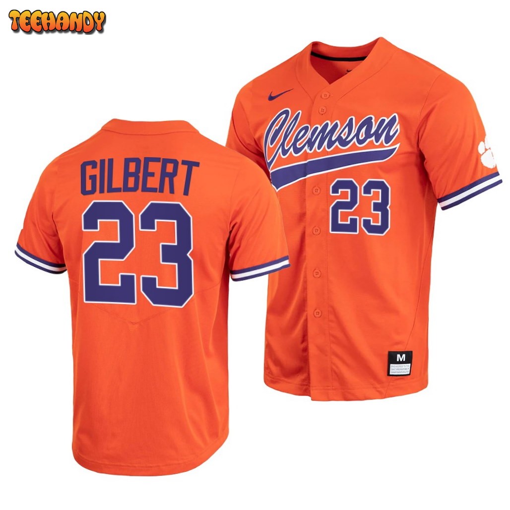 Clemson Tigers Geoffrey Gilbert College Baseball Jersey Orange