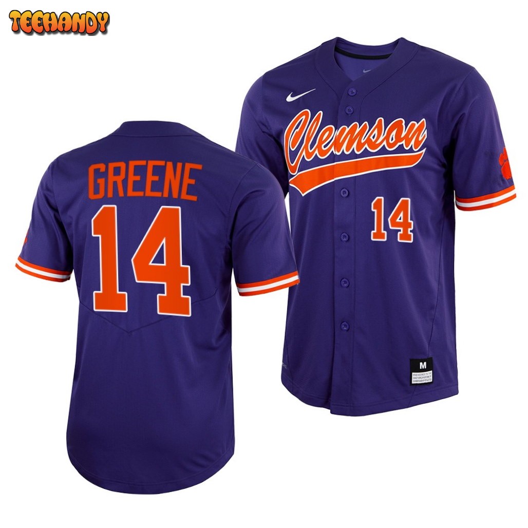 Clemson Tigers Khalil Greene College Baseball Jersey Purple