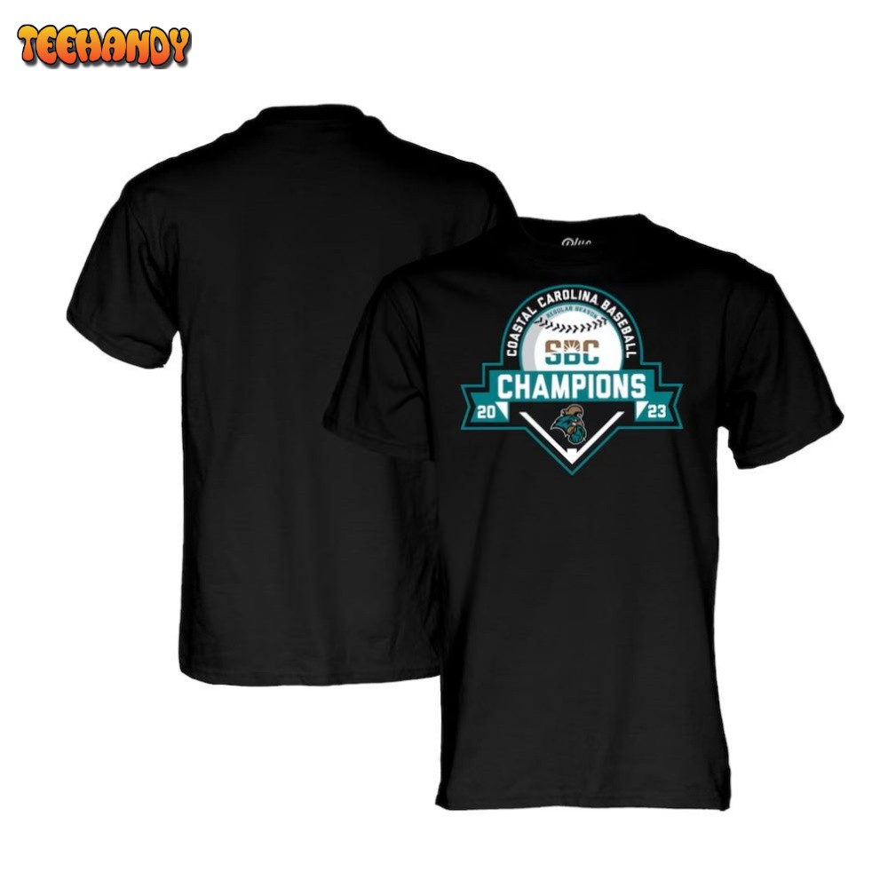 Coastal Carolina Chanticleers 2023 Sun Belt Baseball Regular Season Champions T-Shirt