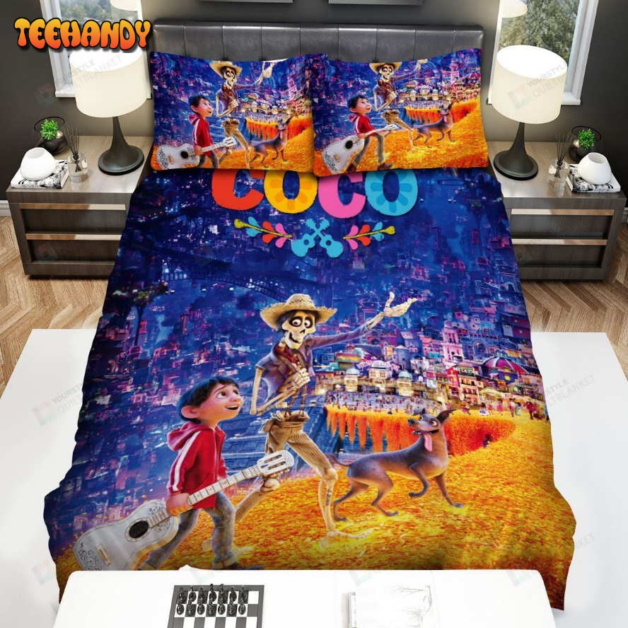 Coco Miguel And Hctor In The Gold Road Bedding Sets