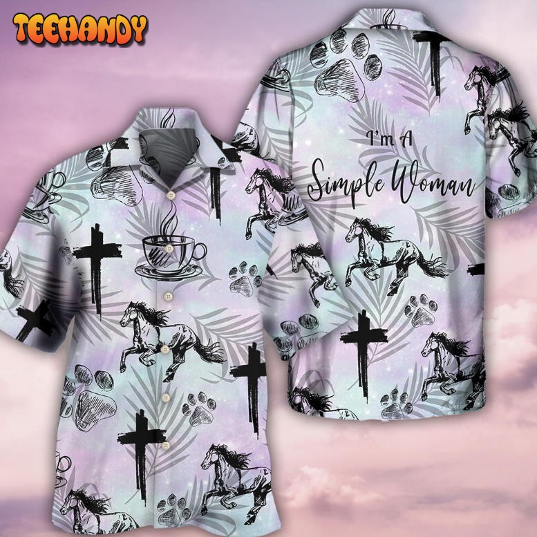 Coffee Jesus Dog Horse Hawaiian Shirt