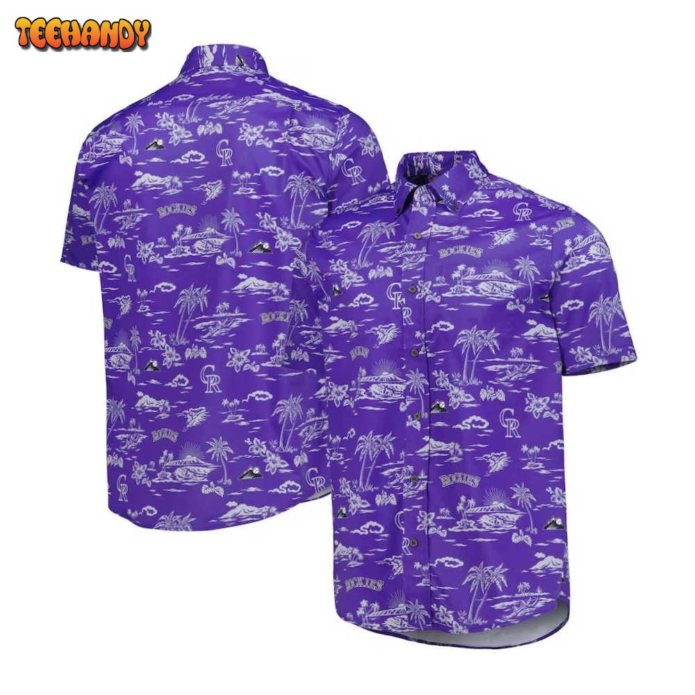 Colorado Rockies Purple Kekai Performance Hawaiian Shirt