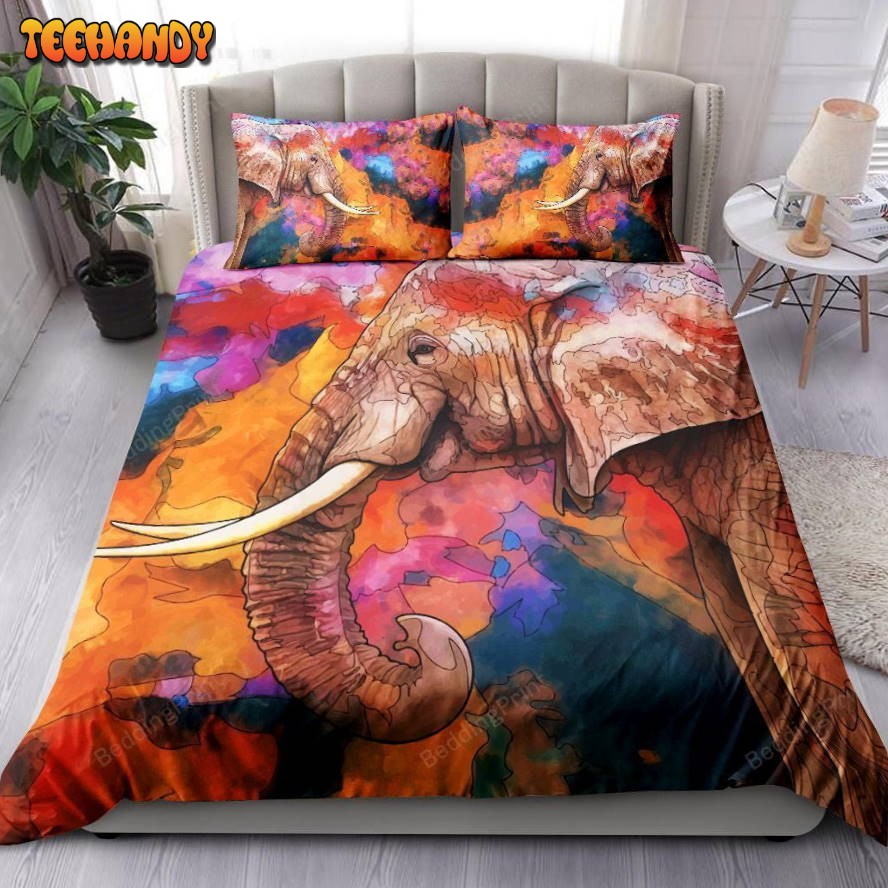 Colorful Elephant Bedding Set