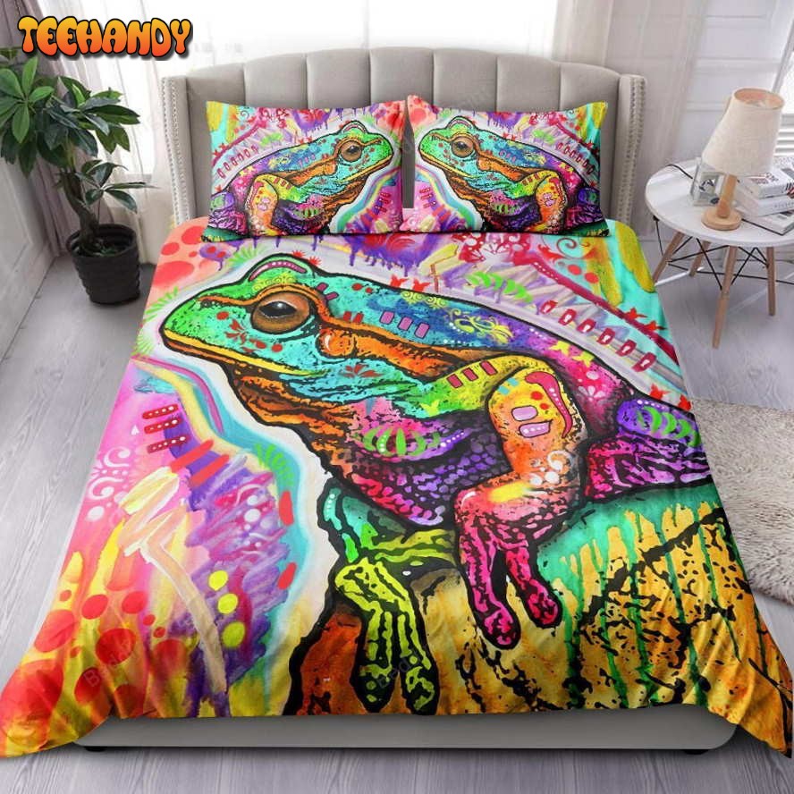 Colorful Frog Bedding Set