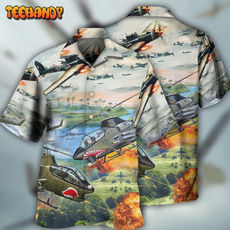 Combat Aircraft Military Planes Hawaiian Shirt