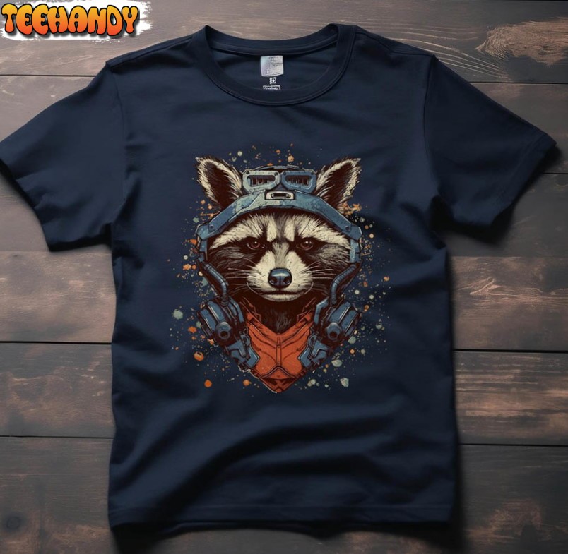 Cool Rocket Raccoon Guardians Galaxy Shirt