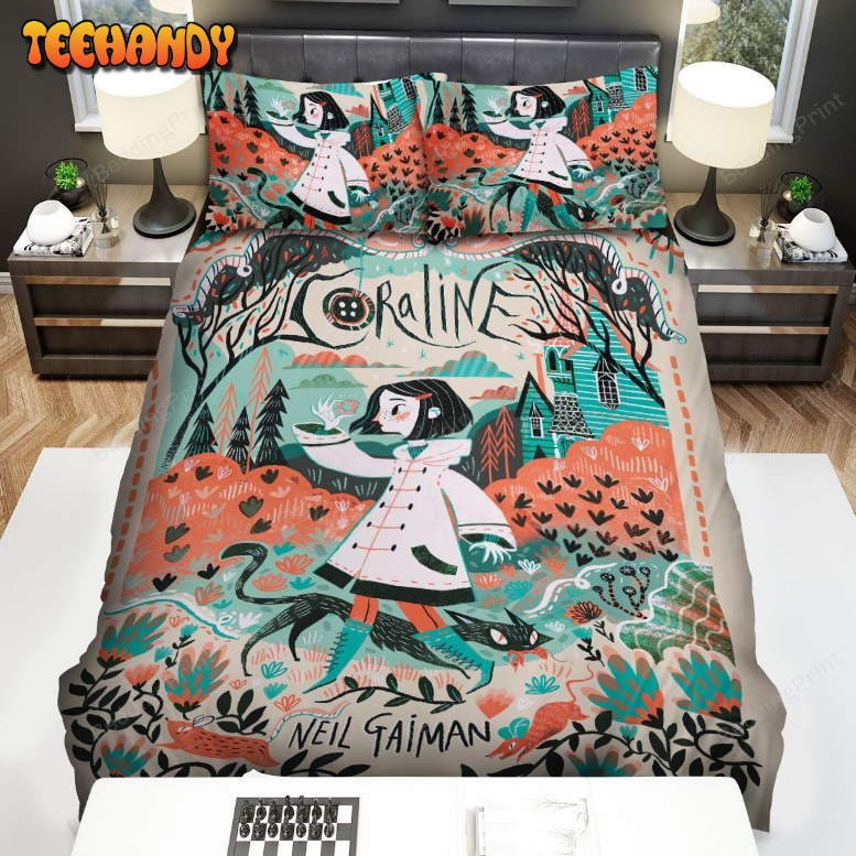 Coraline With Cat Art Duvet Cover Bedding Set