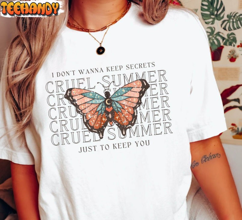 Cruel Summer Butterfly Shirt, Eras Tour T Shirt