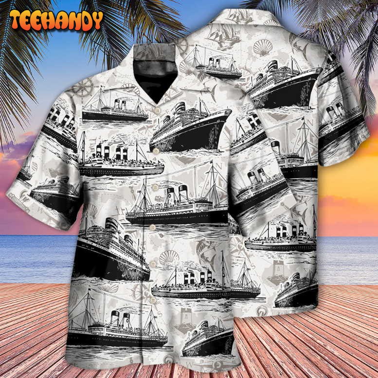 Cruising Retro And Sea Map Hawaiian Shirt