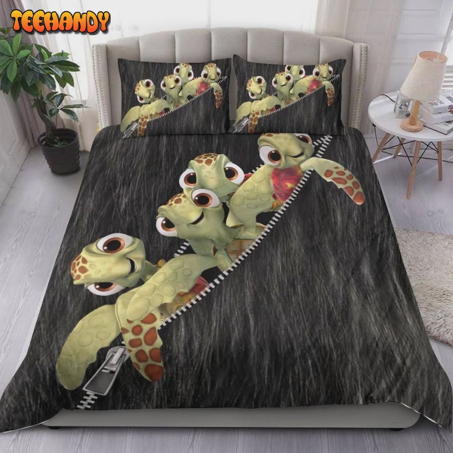 Cute Baby Turtle Duvet Cover Bedding Set