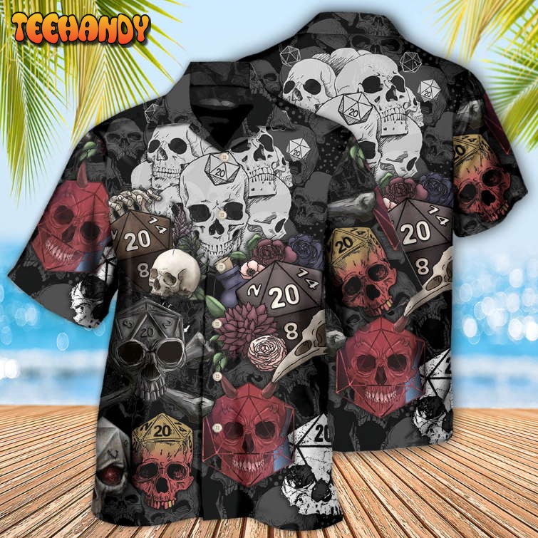 D20 And Skull Darkness Art Hawaiian Shirt