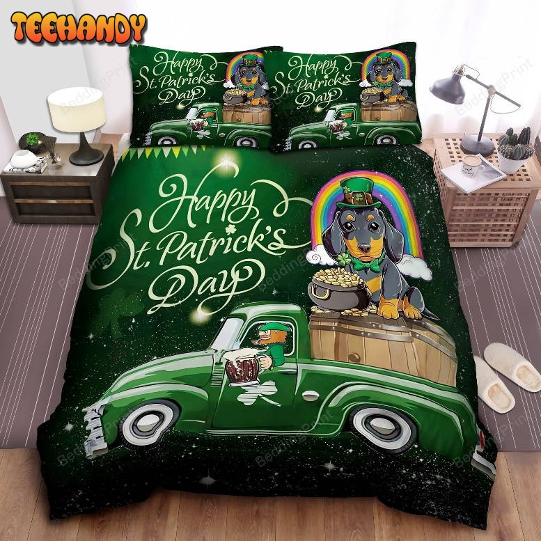 Dachshund Dog Happy St Patrick’s Day Bedding Sets