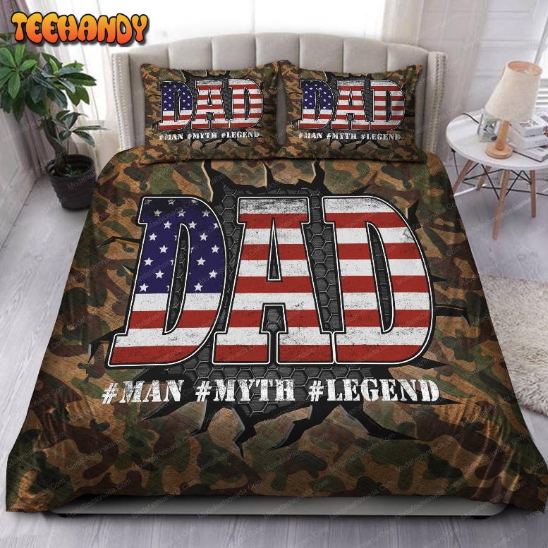 Dad Man Myth Legend Camoflage Bedding Sets