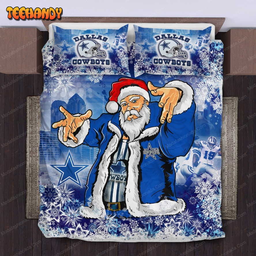 Dallas Cowboys Christmas Santa Claus Bedding Sets