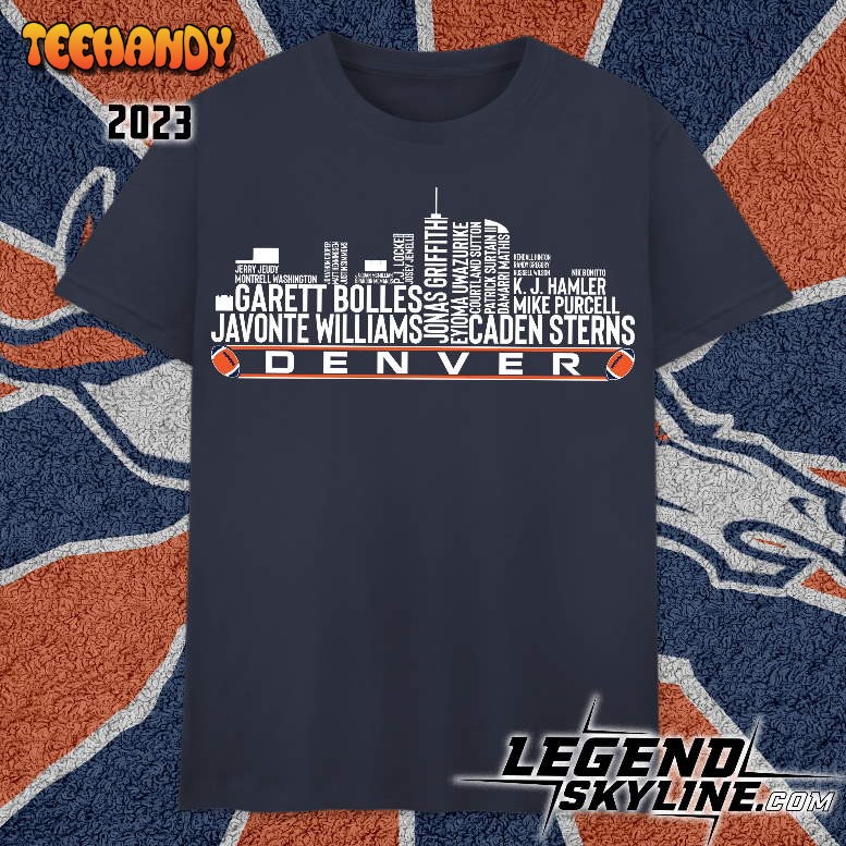 Denver Football Team 23 Palyer Roster, Denver City Skyline Unisex T Shirt