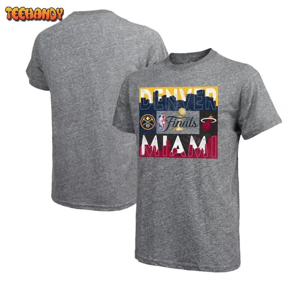 Denver Nuggets vs. Miami Heat 2023 NBA Finals Matchup Tri-Blend T-Shirt