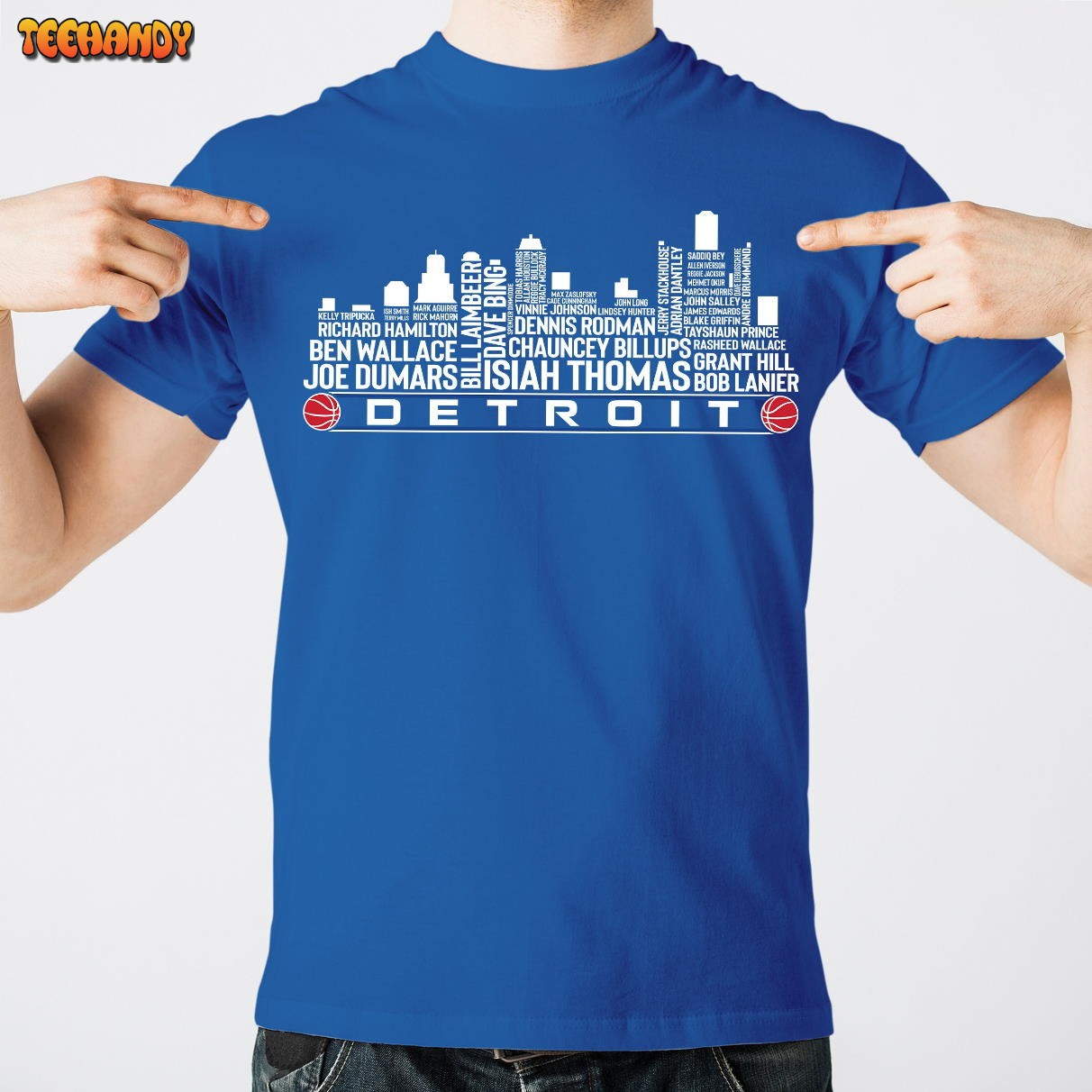 Detroit Basketball Team All Time Legends, Detroit City Skyline Unisex T Shirt