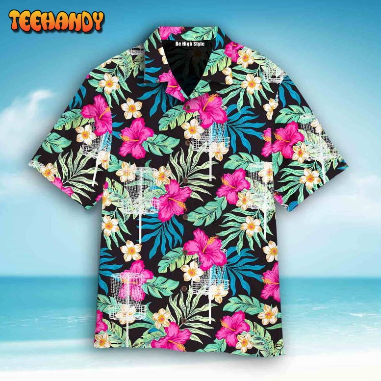 Disc Golf Hibiscus Aloha Hawaiian Shirt