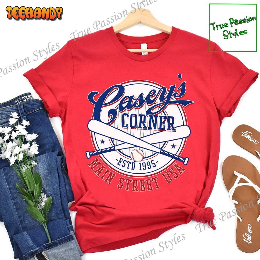 Disney Casey’s Corner Baseball Shirt, Main Street USA Magic Kingdom Restaurant T Shirt