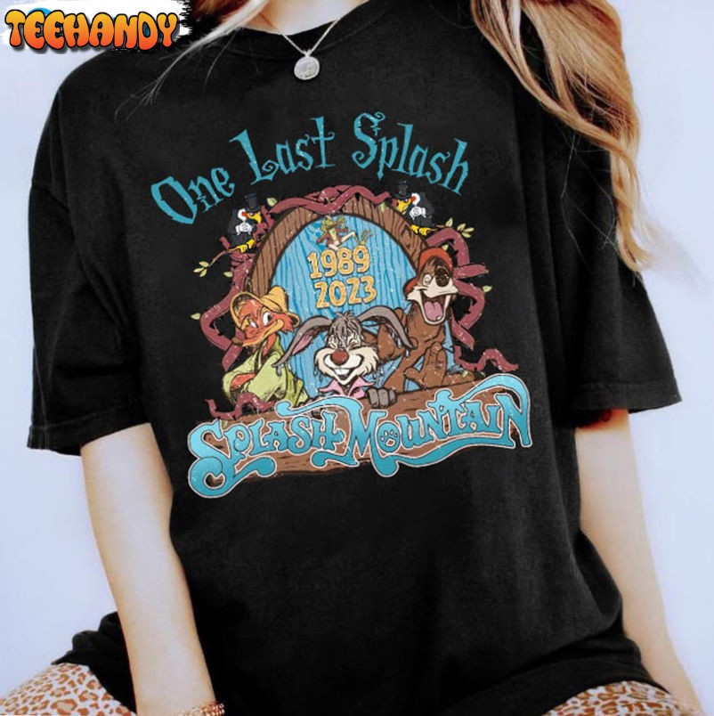 Disney Characters Splash Mountain Retro Brer Rabbit Bear Fox One Last Splash Shirt