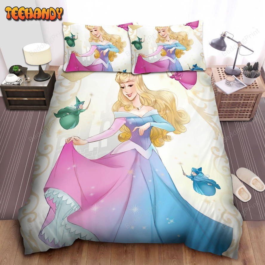 Disney Princess Aurora In Blended Color Dress Bedding Sets