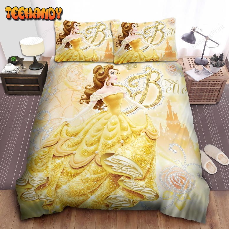 Disney Princess Belle With Sparkle Jewelries Bedding Sets