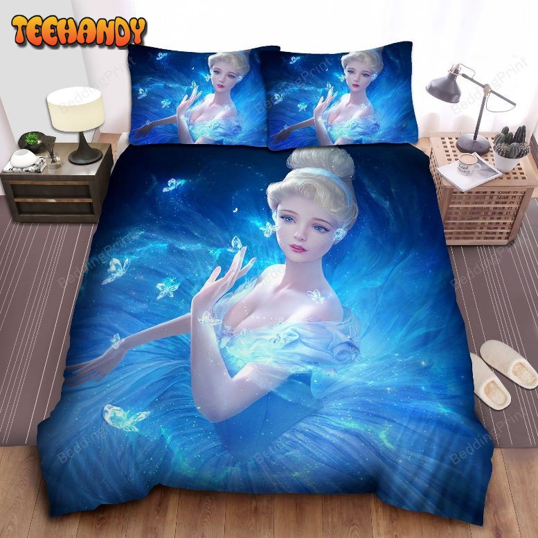 Disney Princess Cinderella And Butterflies In 3d Art Bedding Sets