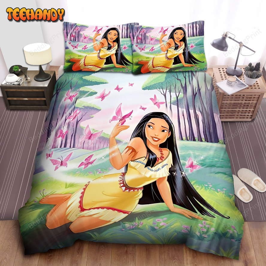 Disney Princess Pocahontas Playing With Butterflies Bedding Sets