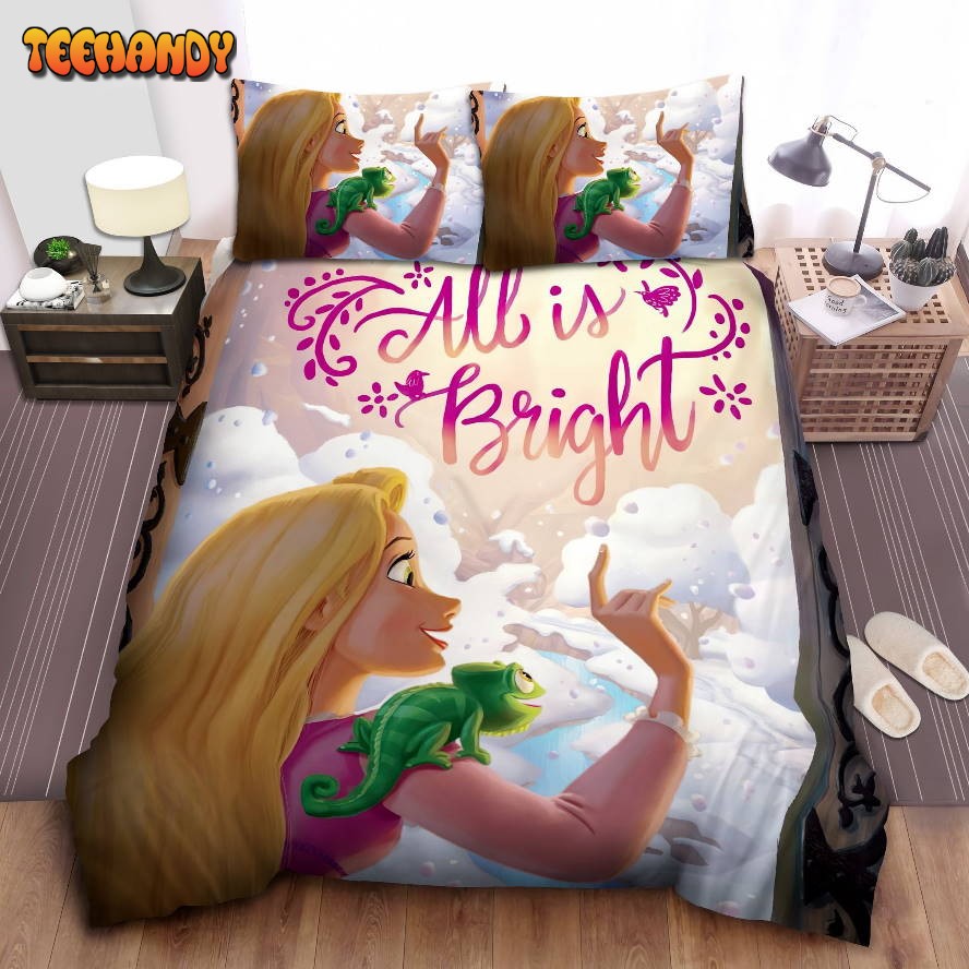 Disney Princess Rapunzel And Pascal All Is Bright Bedding Sets