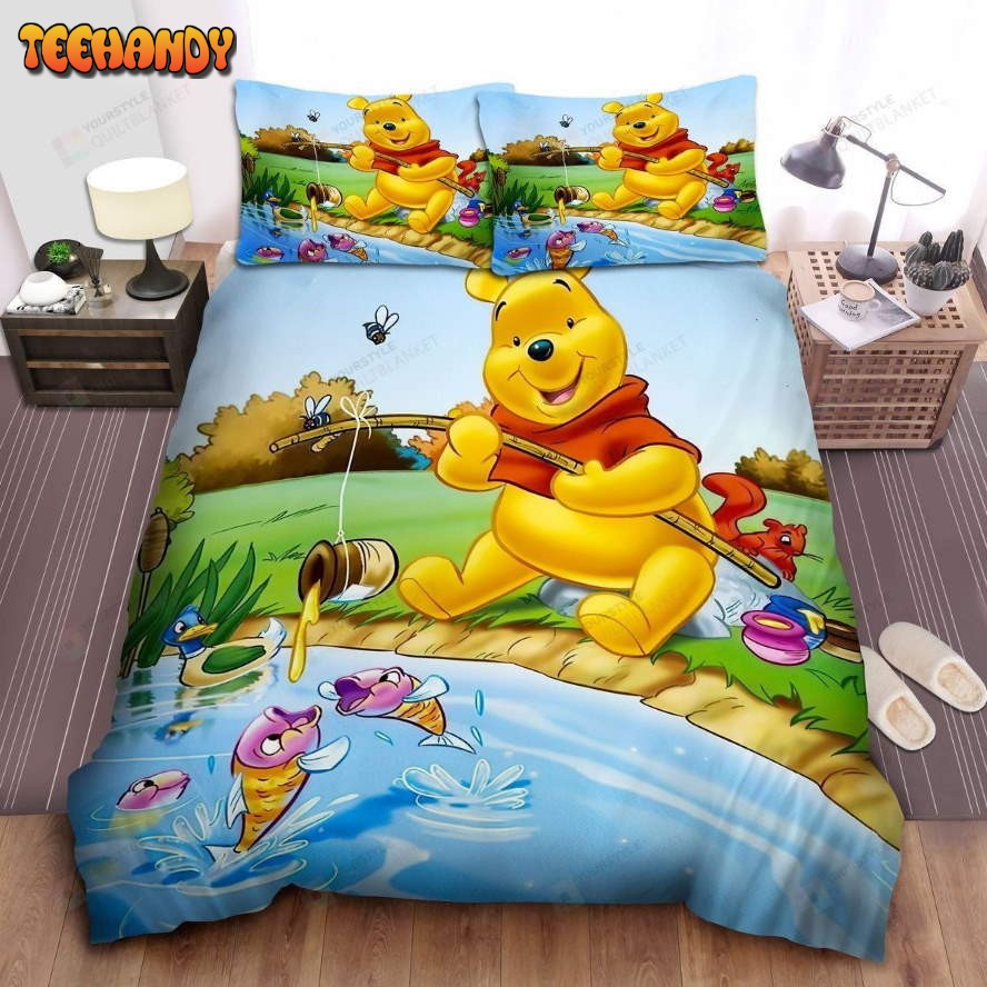 Disney Winnie The Pooh Fishing By Honey Bedding Set