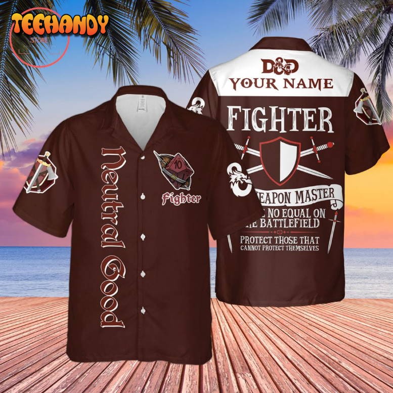 DnD Neutral Good Fighter Custom Hawaiian Shirt