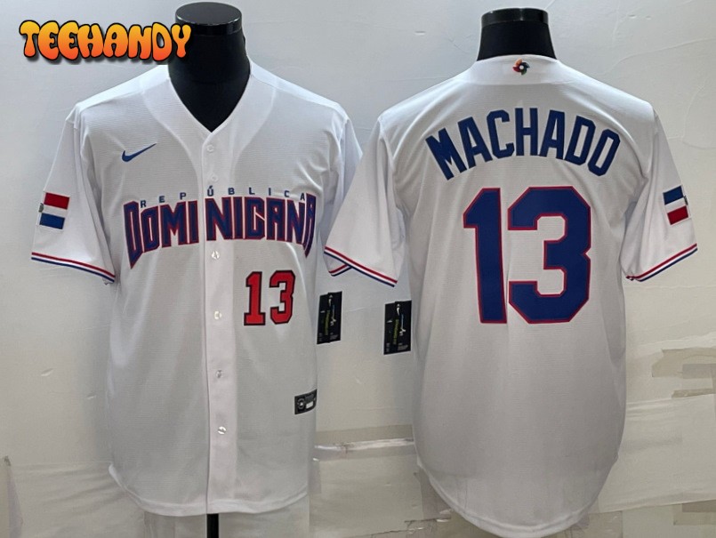 Dominican Republic Manny Machado Red Replica 2023 World Baseball Classic Jersey