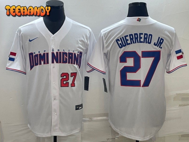 Vladimir Guerrero Jr. 27 Dominican Republic 2023World Baseball Jersey Red/ Purple