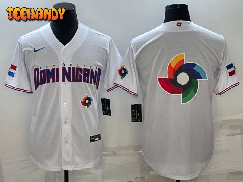 Dominican Republic White 2023 World Baseball Classic Jersey With Big Logo   Dominican Republic White 2023 World Baseball Classic Jersey With Big Logo Vy75x 