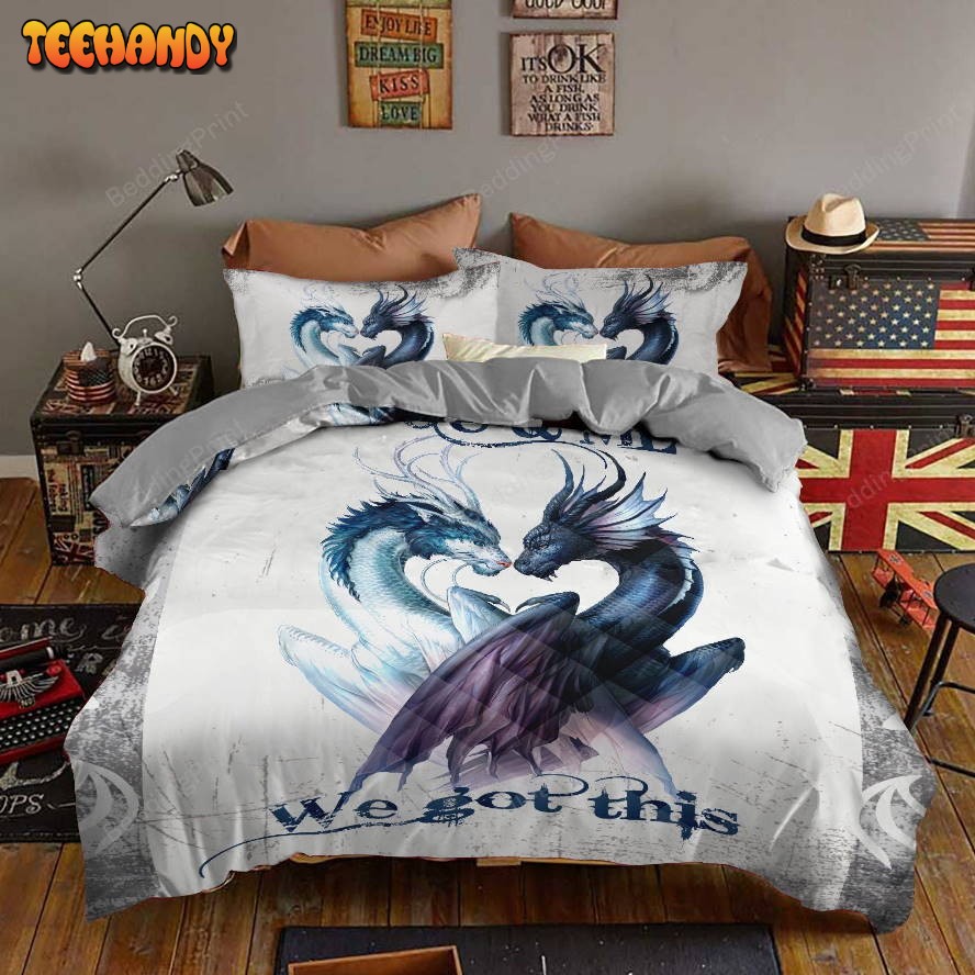 Dragon Couple Duvet Cover Bedding Set