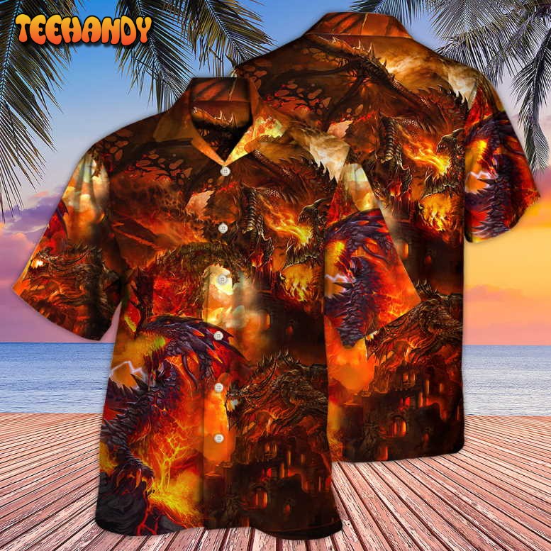 Dragon Red Style Hawaiian Shirt