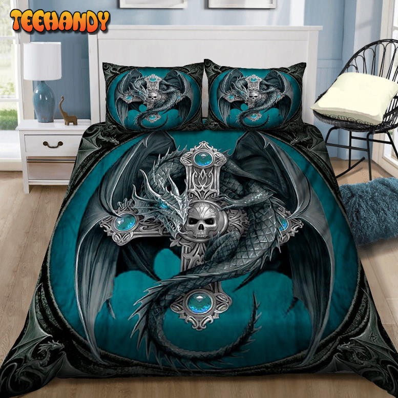 Dragon Skull Bedding Set For Fan