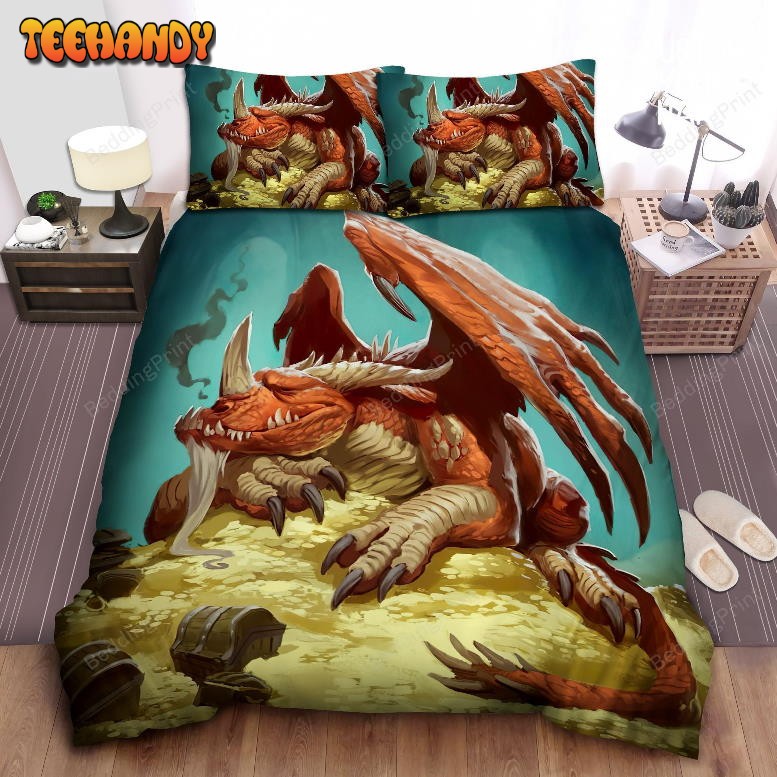 Dragon Sleeping Dragon On A Treasure Duvet Cover Bedding Sets