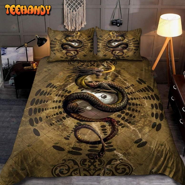 Dragon Yin Yang Duvet Cover Bedding Set