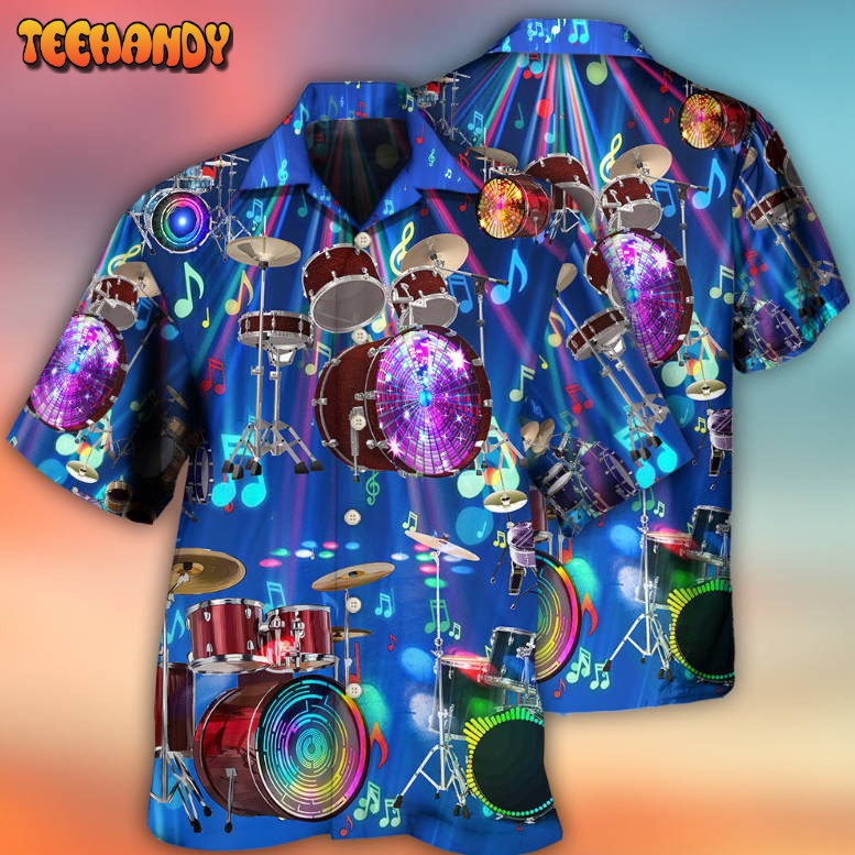 Drum Is My Life Light Neon Style Hawaiian Shirt