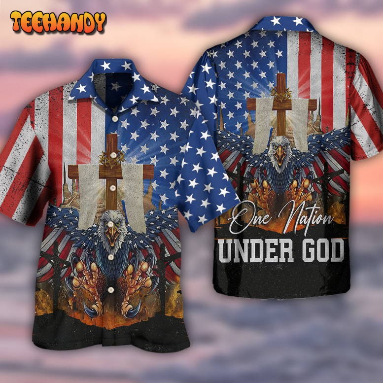 Eagle America One Nation Under God Hawaiian Shirt