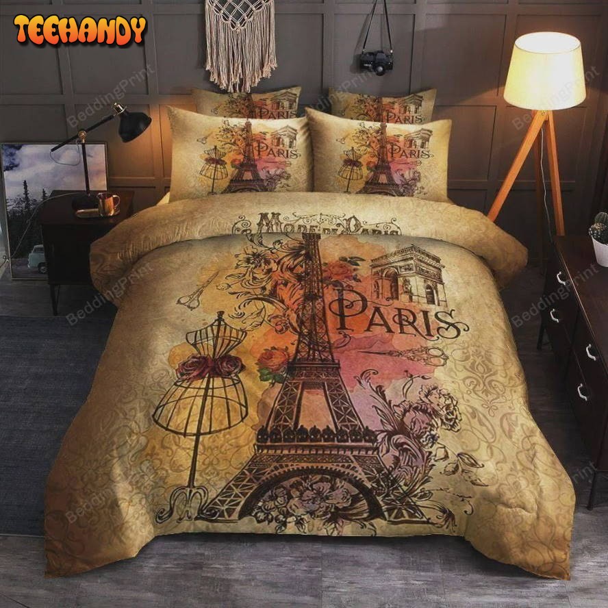 Eiffel Tower Of Paris Bed Sheets Duvet Cover Bedding Sets