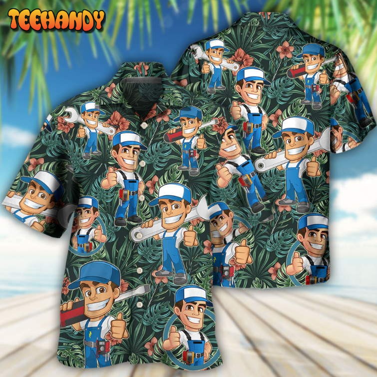 Electrician Tropical Pattern Vibe Hawaiian Shirt